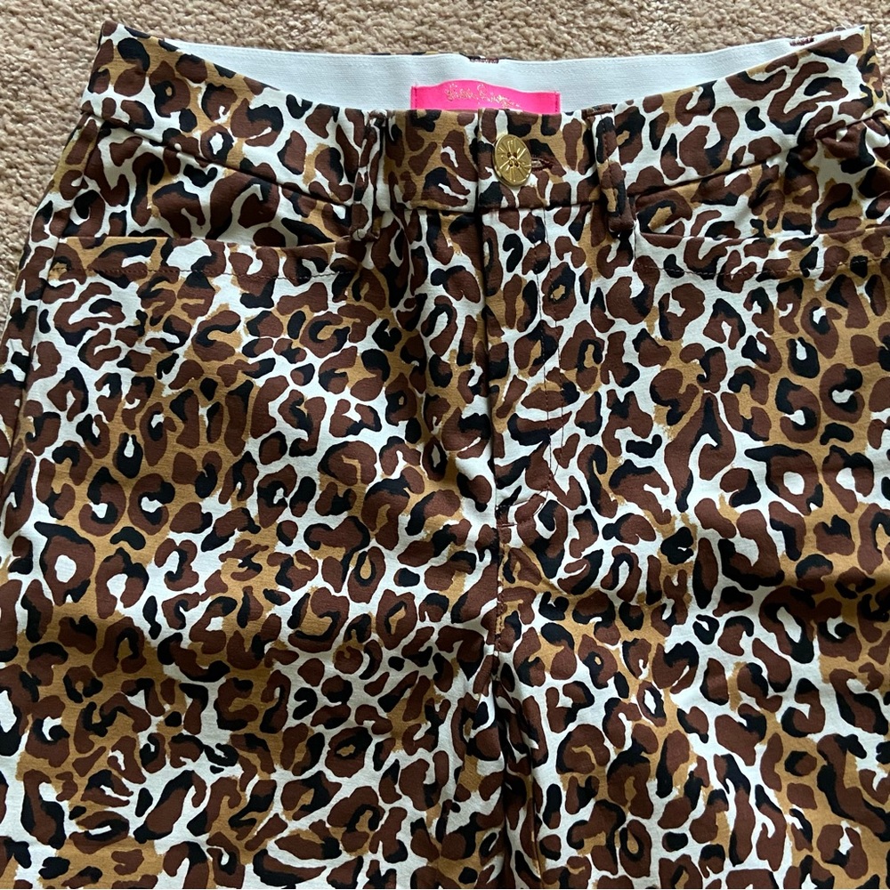 Lilly Pulitzer Kelly Stretch Pant Chocolate X Onyx My Favorite Spot New! - Picture 4 of 9